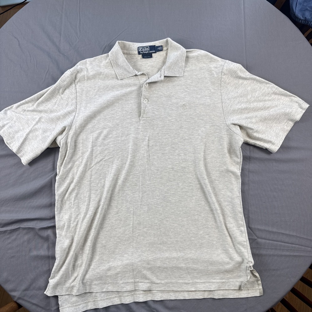 Polo Ralph Lauren Classic Fit Short Sleeve Cotton Polo Shirt Light Gray L